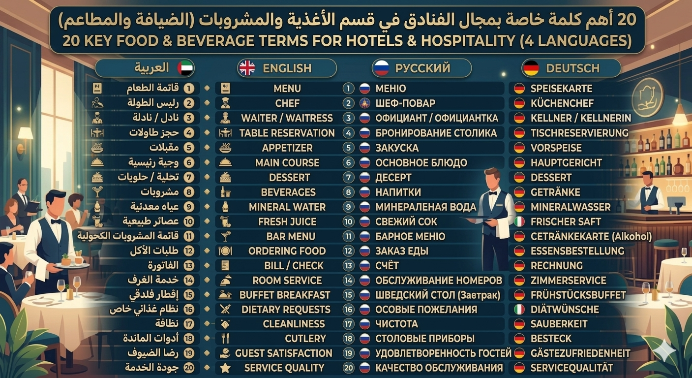 اليوم 4: أقسام الأغذية والمشروبات